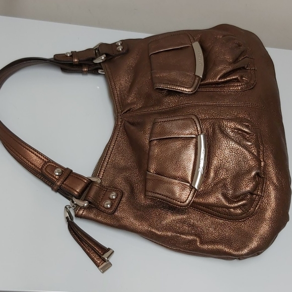 B. Makowsky Dark Rustic Brown Genuine Leather Bag - Picture 7 of 10